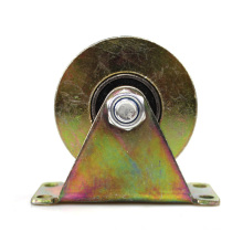 3 inch H type colorful steel pulley casters